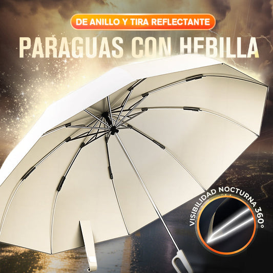 🔥Obtenga un 50% de descuento 🔥Paraguas con hebilla de anilla reflectante