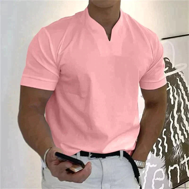 🎁Venta Caliente 49% OFF⏳2025 hombre moda holgada cuello V manga corta verano