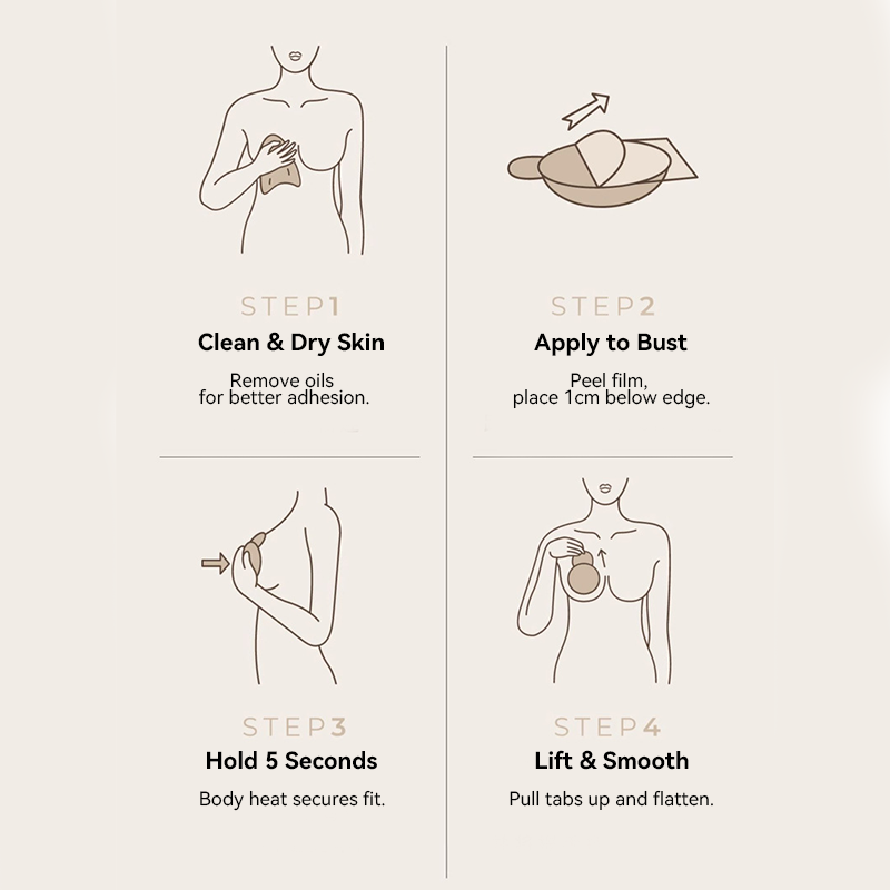 Cubiertas adhesivas sin costuras para pezones para mujeres